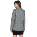 Tom Tailor Women's Casual Blazer Self-Checked Single-Breasted Coat