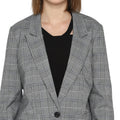 Tom Tailor Women's Casual Blazer Self-Checked Single-Breasted Coat