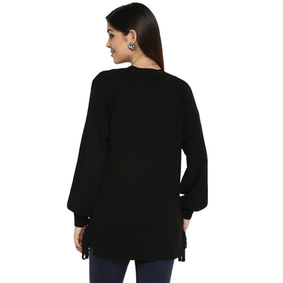 Tom Tailor Cardigan Sweater with Front Open for Women (Black)