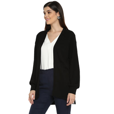 Tom Tailor Cardigan Sweater with Front Open for Women (Black)